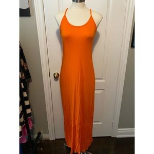 Topshop orange maxi dress